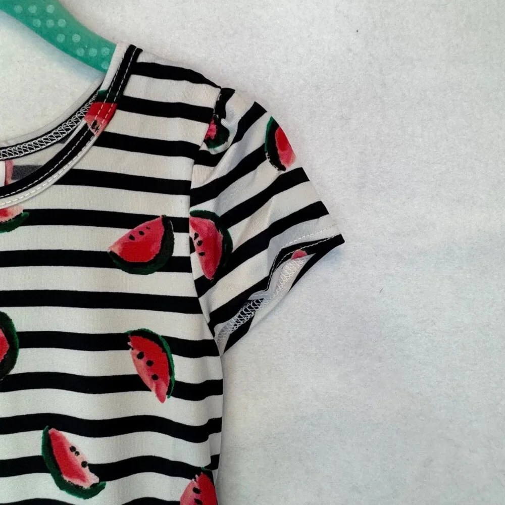 Dotdotsmile Dress Size 2T Black and White With Watermelon Print New with Tags - Picture 2 of 6